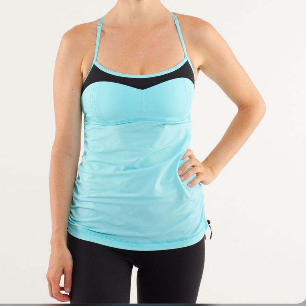 Lululemon Athletica Aqua Camisole with Black Accents
